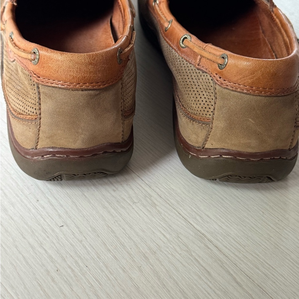 Tommy Bahama Slip On Loafers Shoes Suede Leather Tan Boat Deck Sz 12 - Picture 4 of 10